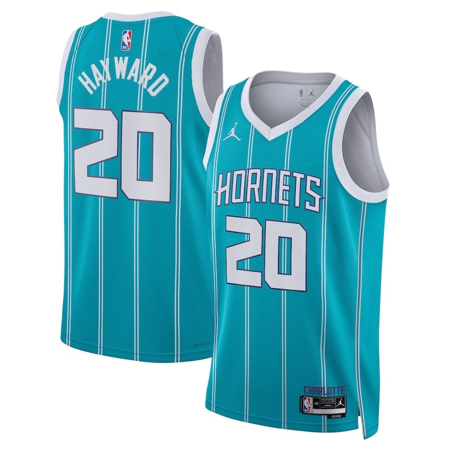 Gordon Hayward 20 Charlotte Hornets Unisex Swingman Jersey Icon Edition Teal