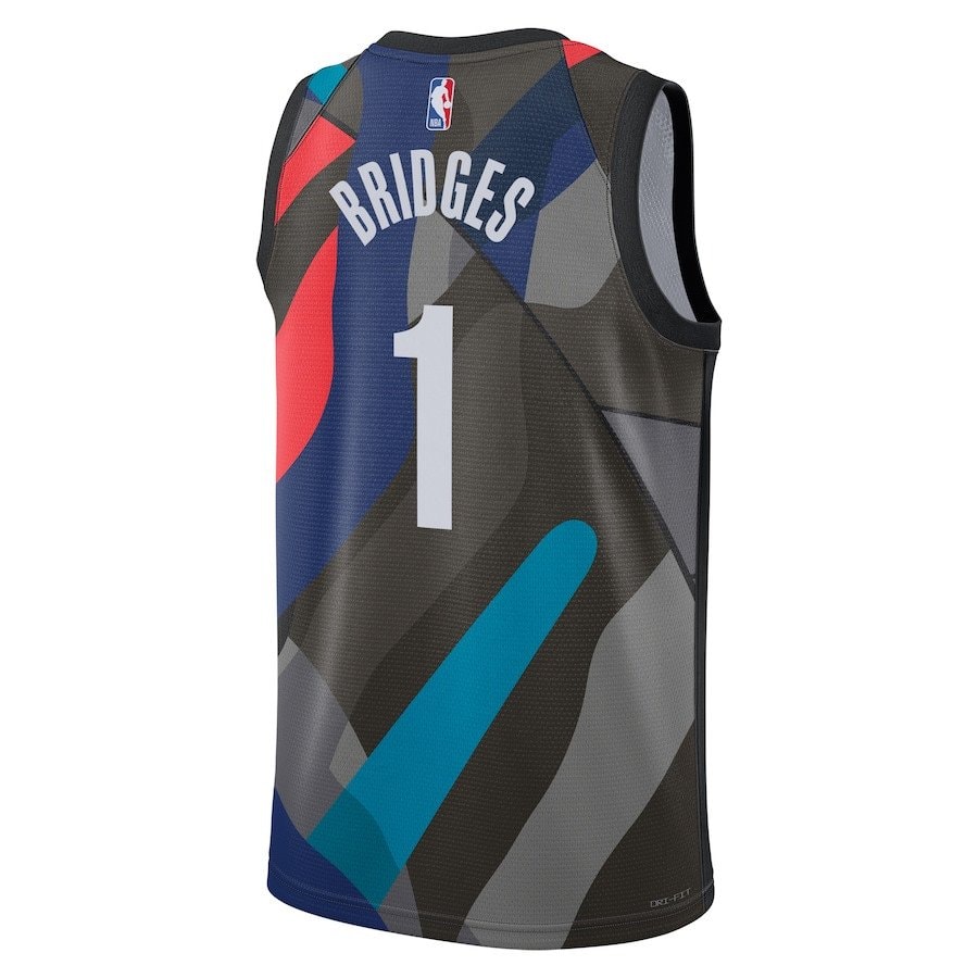 Mikal Bridges Brooklyn Nets 2023/24 City Edition Swingman Jersey Black Unisex