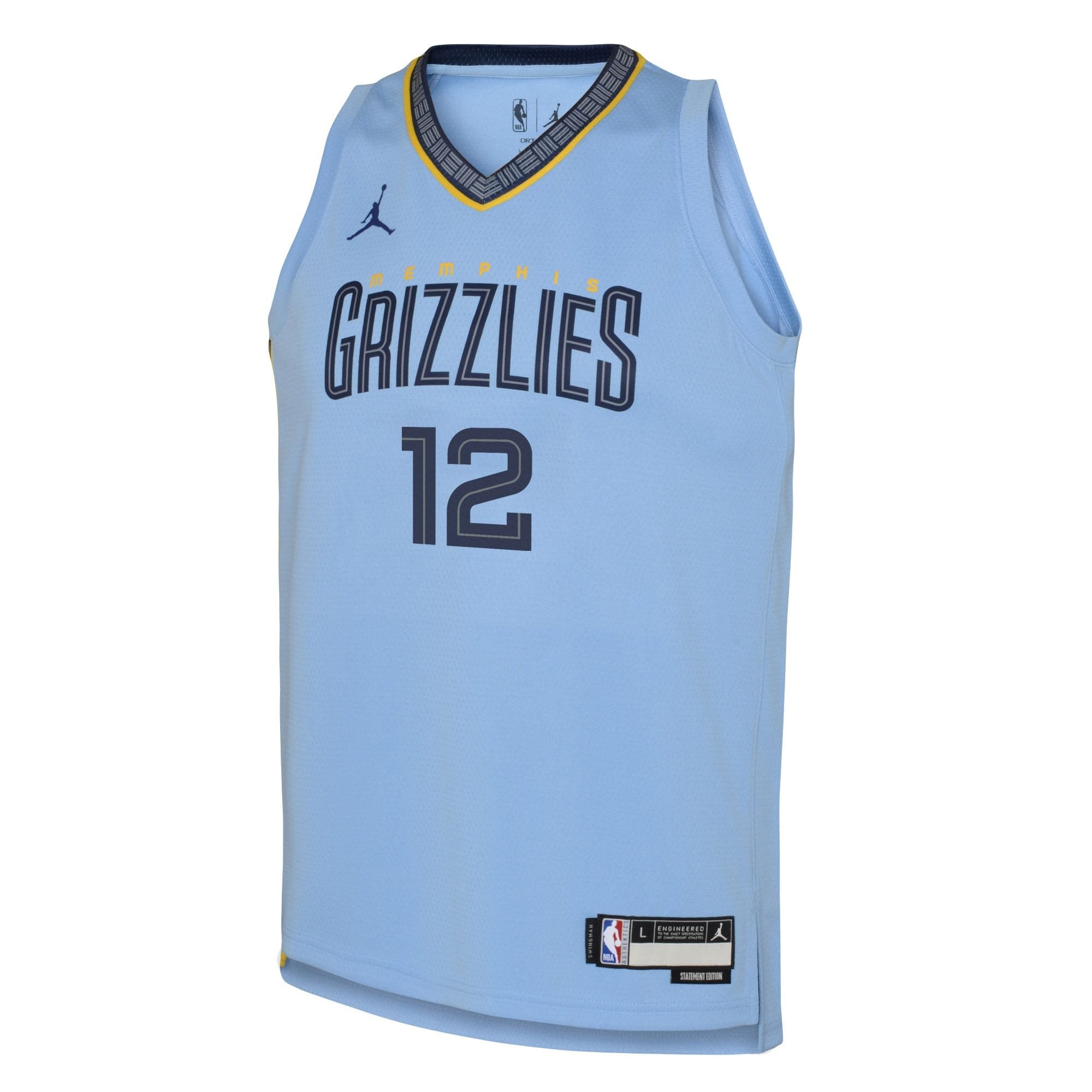 Youth Jordan Brand Ja Morant Light Blue Memphis Grizzlies Swingman Jersey Statement Edition
