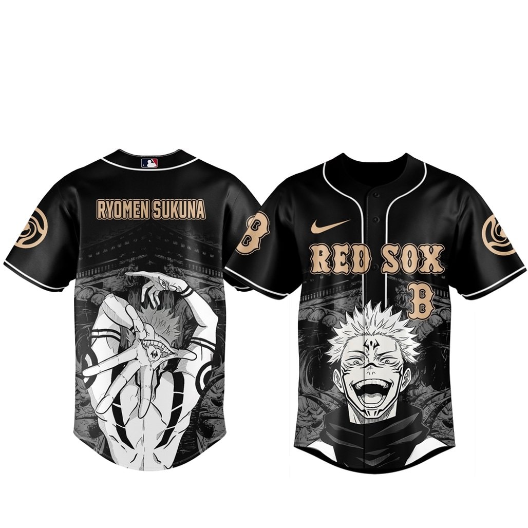 Baseball Team x Jujutsu Kaisen Night 2026 Ryomen Sukuna Black Baseball Jersey
