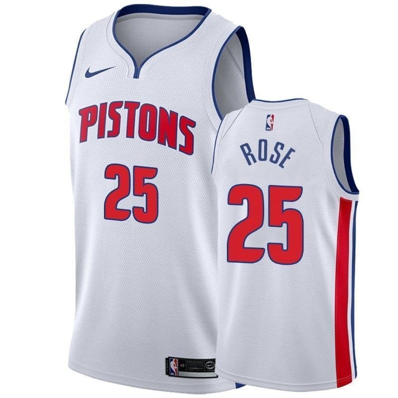 Men's Detroit Pistons Derrick Rose 25 Association Jersey - Multicolor 100% Polyester