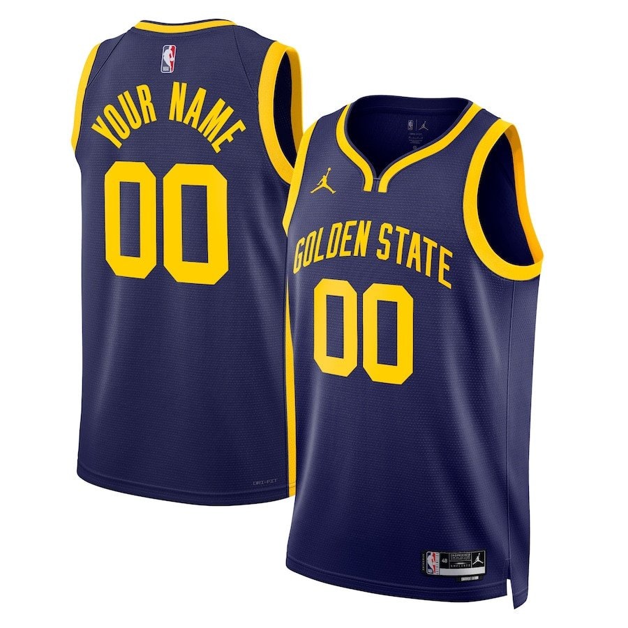 Golden State Warriors 2023/24 Statement Swingman Custom Men Jersey Navy