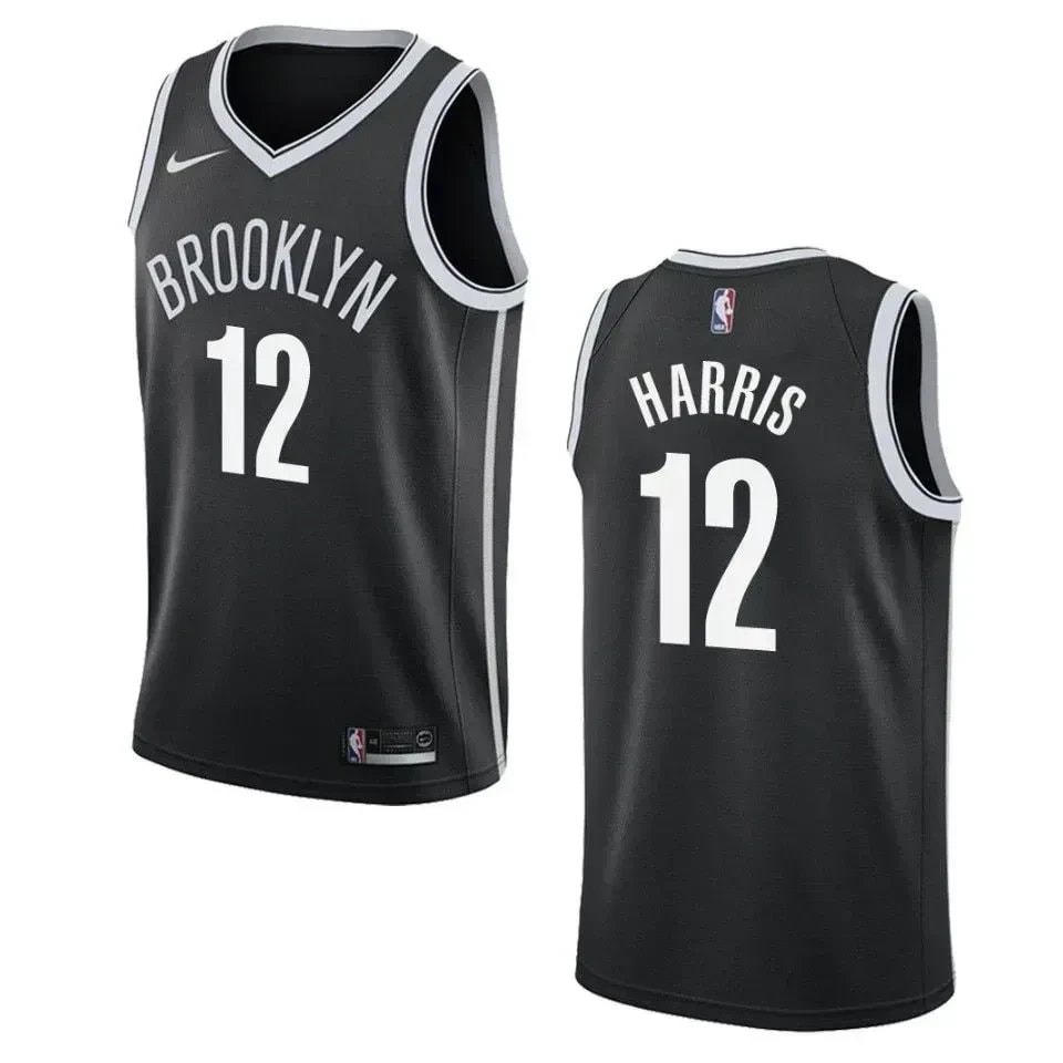 Men's Brooklyn Nets Joe Harris #12 Icon Swingman Jersey Black Multi Color