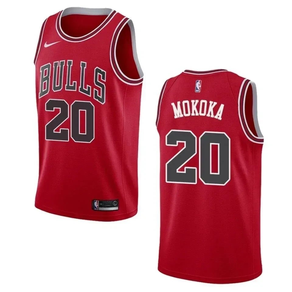 Men's Chicago Bulls Adam Mokoka #20 Icon Swingman Jersey Red