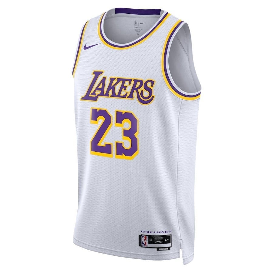 LeBron James 23 Los Angeles Lakers Unisex Swingman Jersey Association Edition White