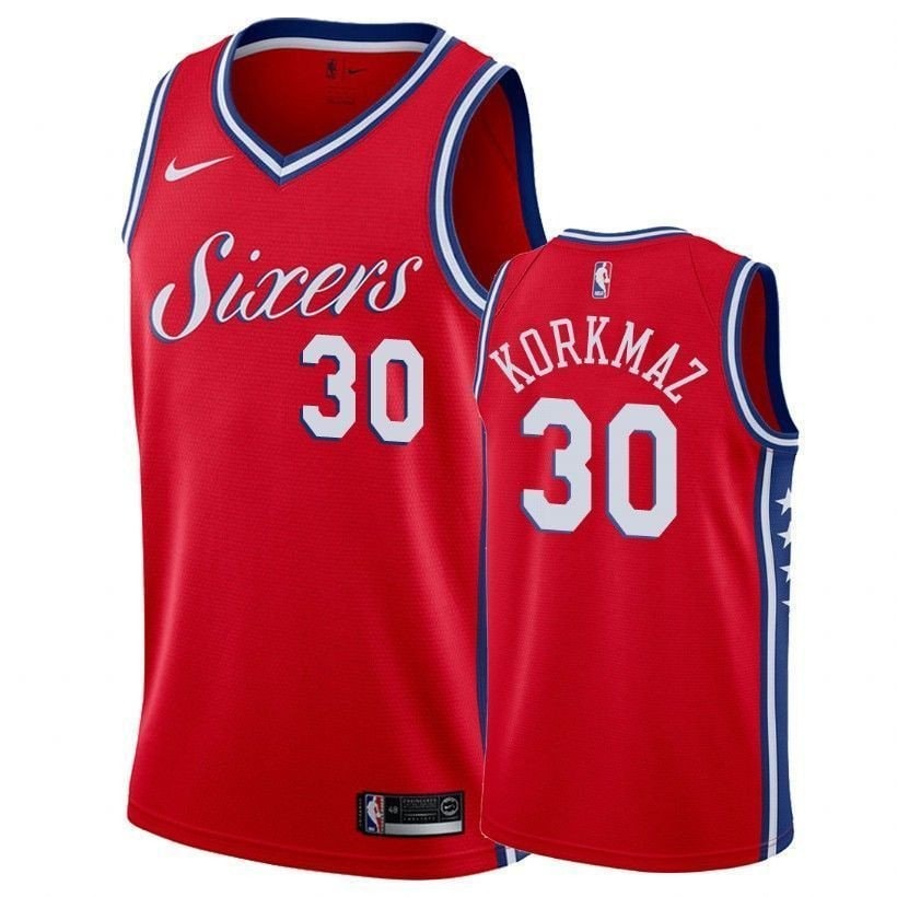 Men's Furkan Korkmaz 30 Philadelphia 76ers Statement Edition Red Jersey