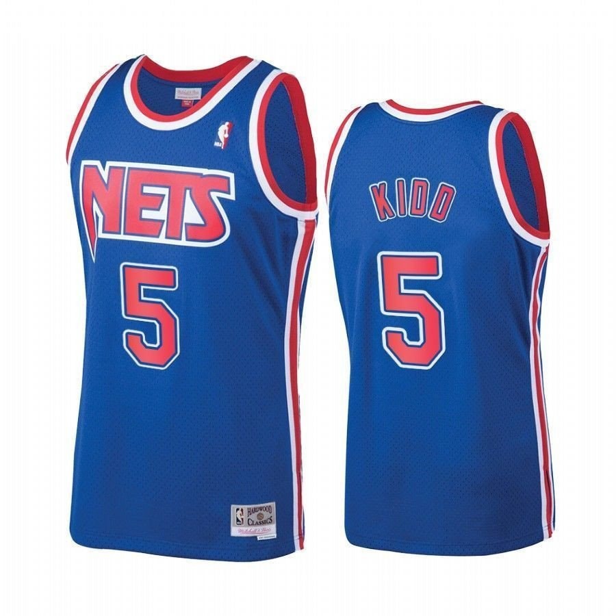 Men's Jason Kidd New Jersey Nets 1992-93 Hardwood Classics Royal Jersey