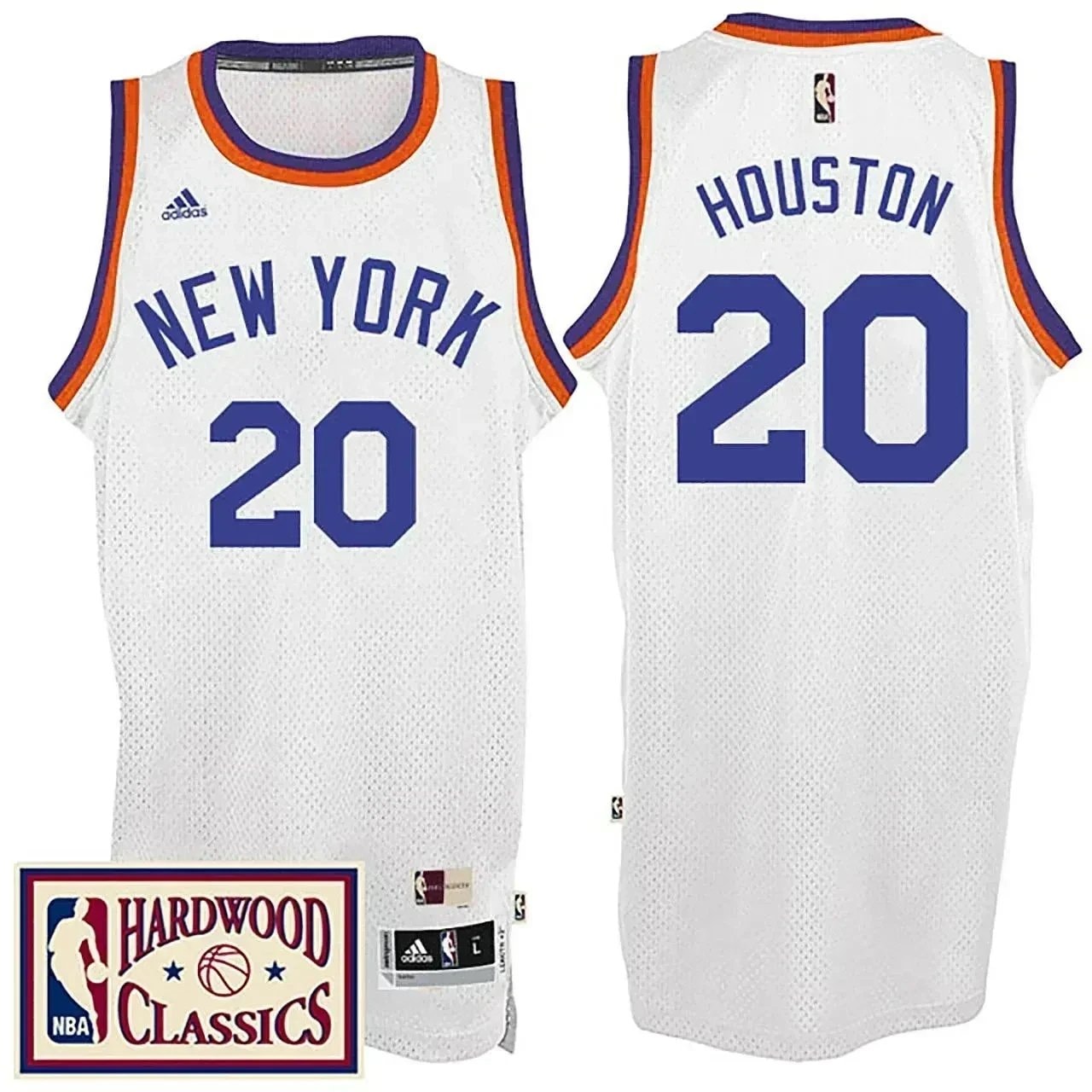 New York Knicks Allan Houston Hardwood Classics Throwback White Jersey Men's 2016-17 Season Size S-3XL