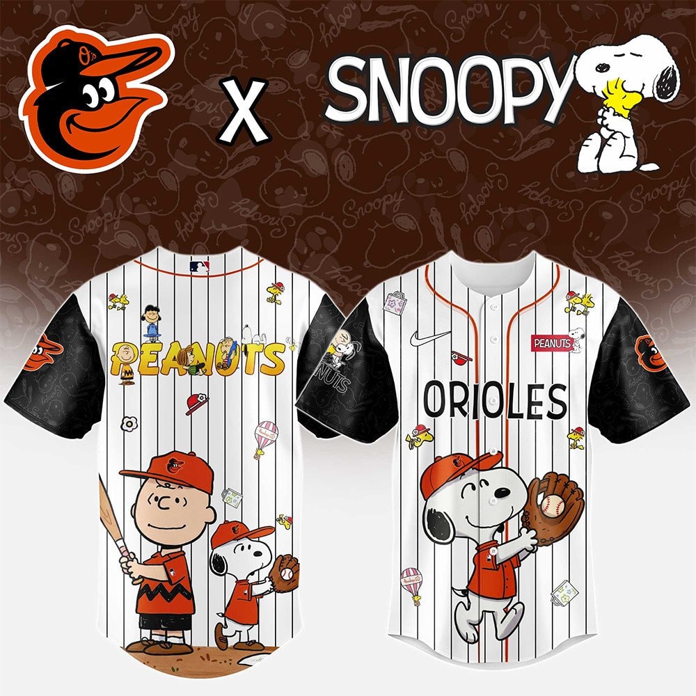 Baseball Team "75th Anniversary of Peanuts" Snoopy Jersey Gifts For Baseball Fans