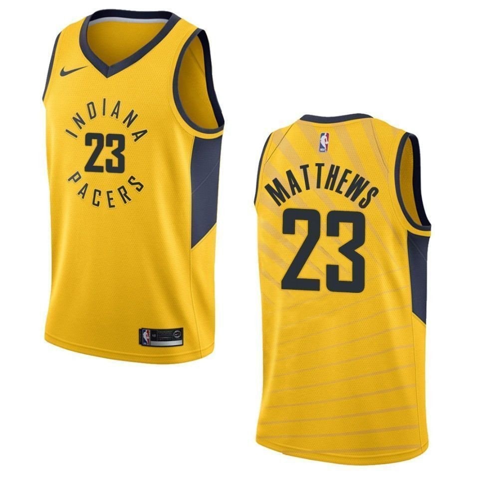 Men's Indiana Pacers Wesley Matthews 23 Statement Swingman Jersey Gold