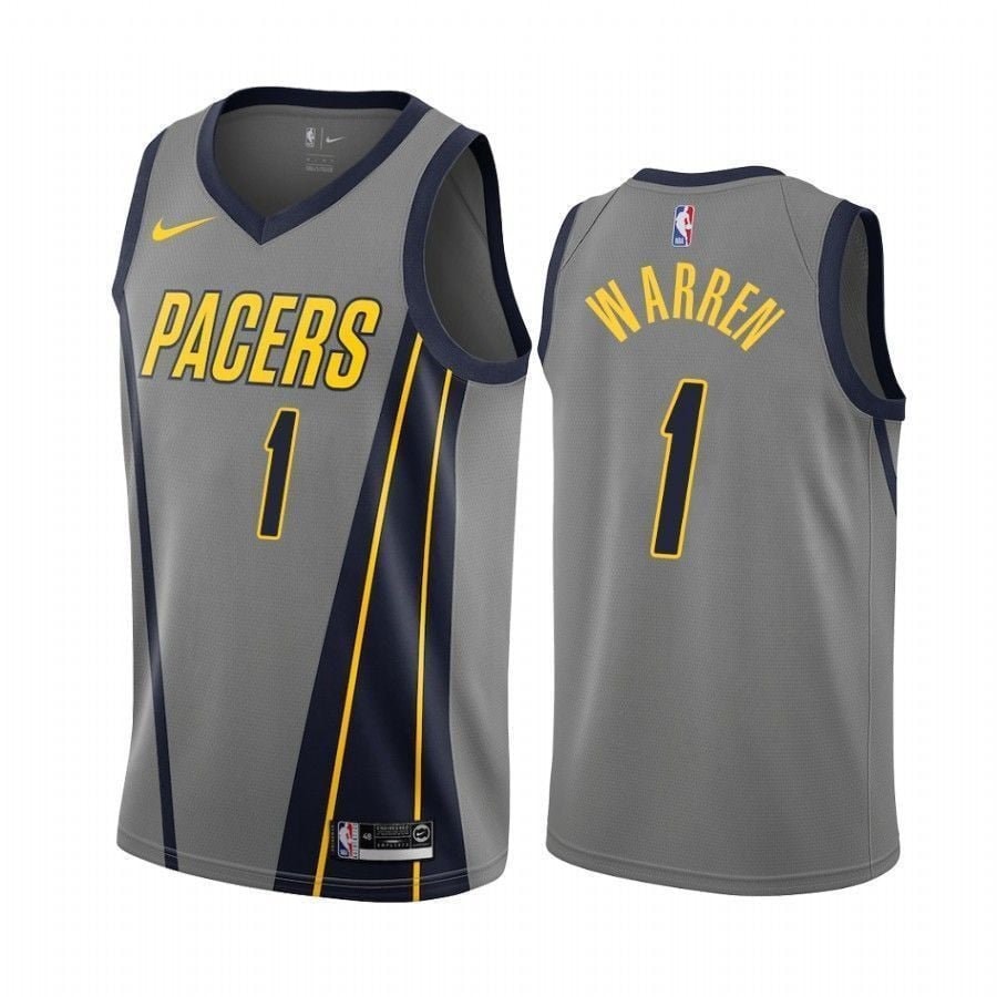 Indiana Pacers T.J. Warren #1 City Men's Basketball Jersey Multicolor