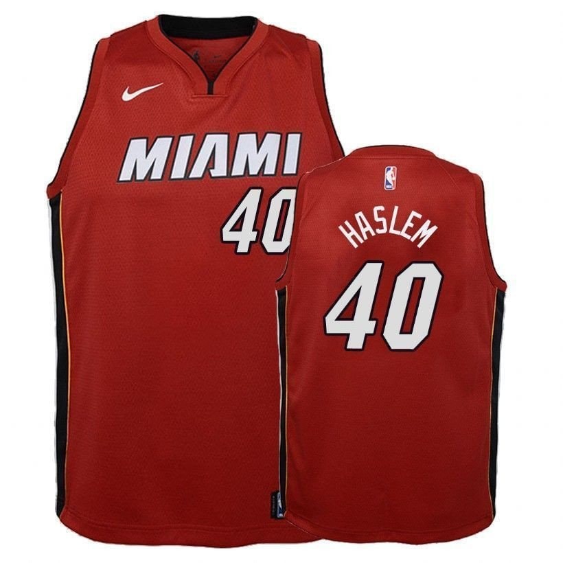 Youth Udonis Haslem #40 Miami Heat State Red Basketball Jersey S-3XL