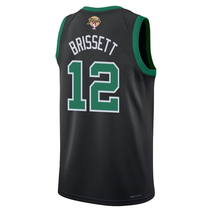 Oshae Brissett 12 Boston Celtics 2024 Finals Patch Swingman Jersey Statement Edition Black