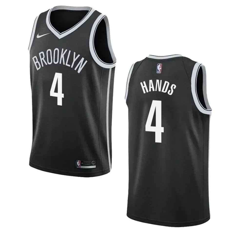 Men's Brooklyn Nets Jaylen Hands #4 Icon Swingman Jersey Black S-3XL