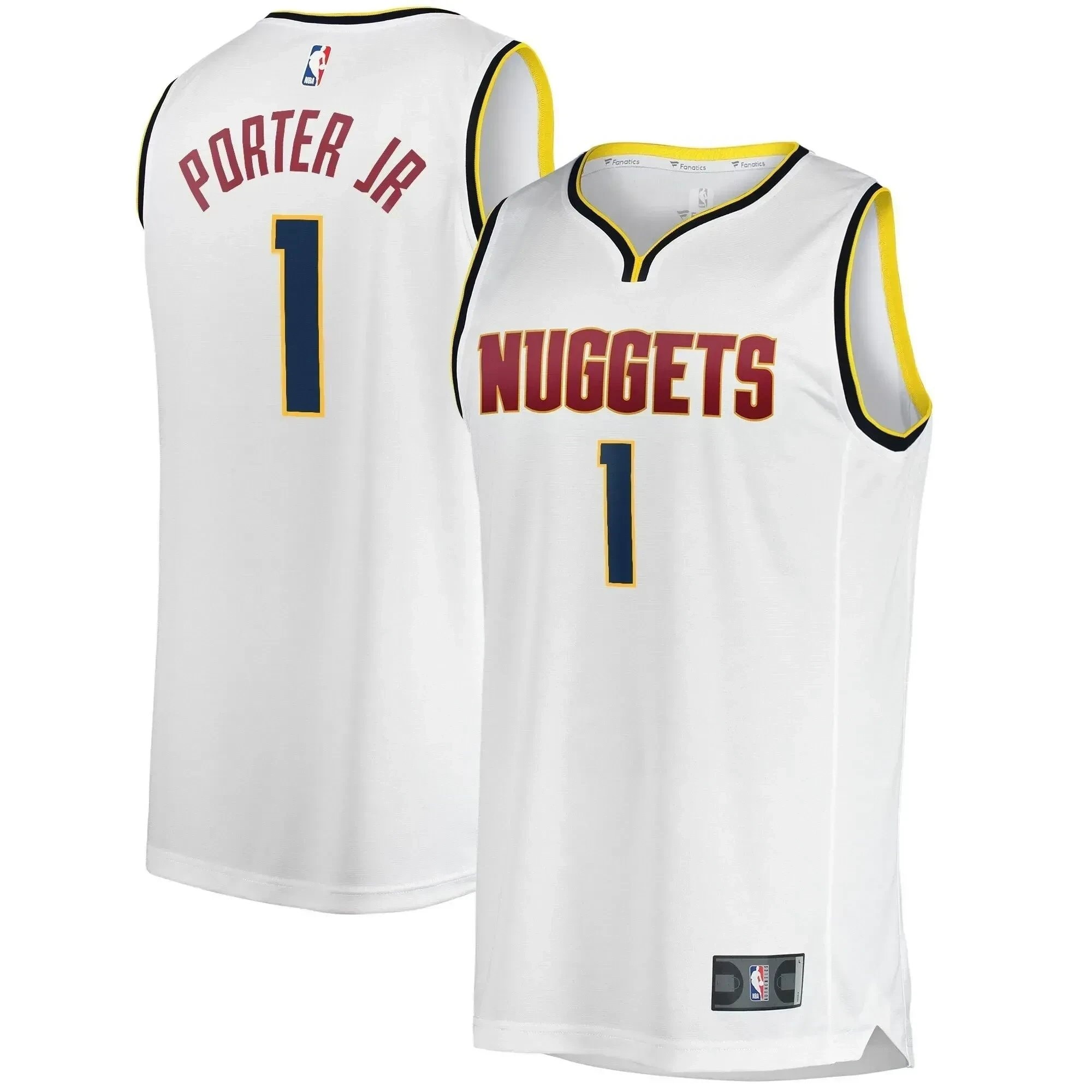 Men's Basketball Team 1 Michael Porter Jr. Association Swingman Jersey - Wihte
