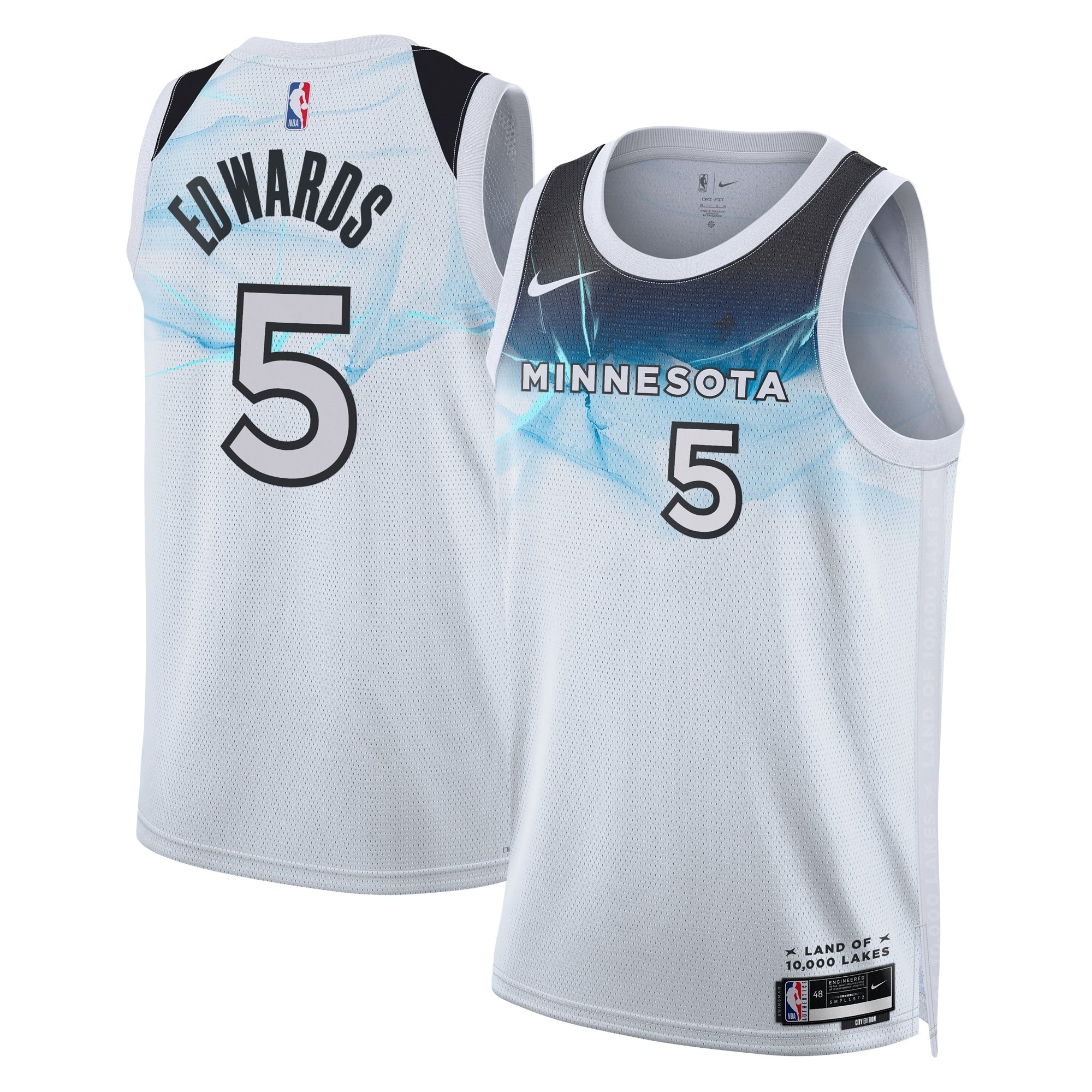 Minnesota Timberwolves City Edition Swingman Jersey 2024 White Anthony Edwards Unisex