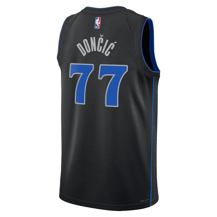 Luka Doncic 77 Dallas Mavericks 2023/24 City Edition Swingman Jersey Black