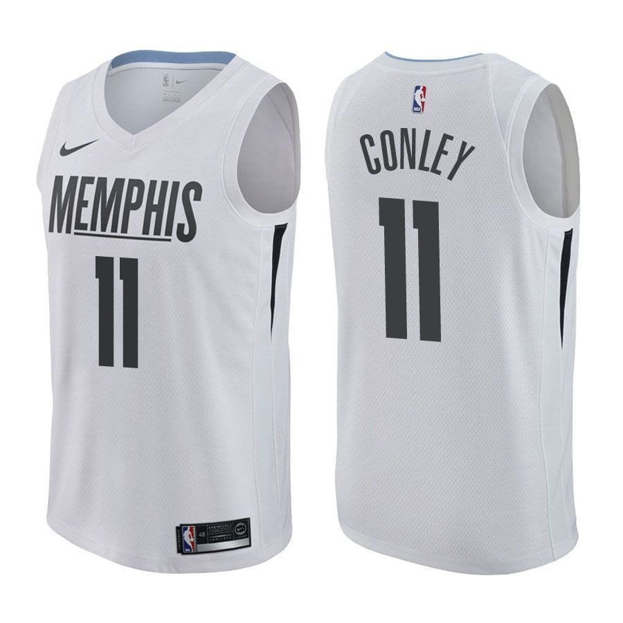 Grizzlies Mike Conley #11 City Edition White Basketball Jersey - Men's