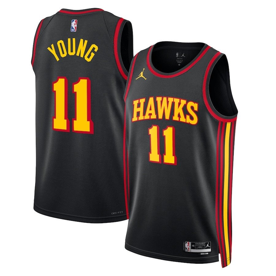 Trae Young 11 Atlanta Hawks Unisex Swingman Jersey Statement Edition Black