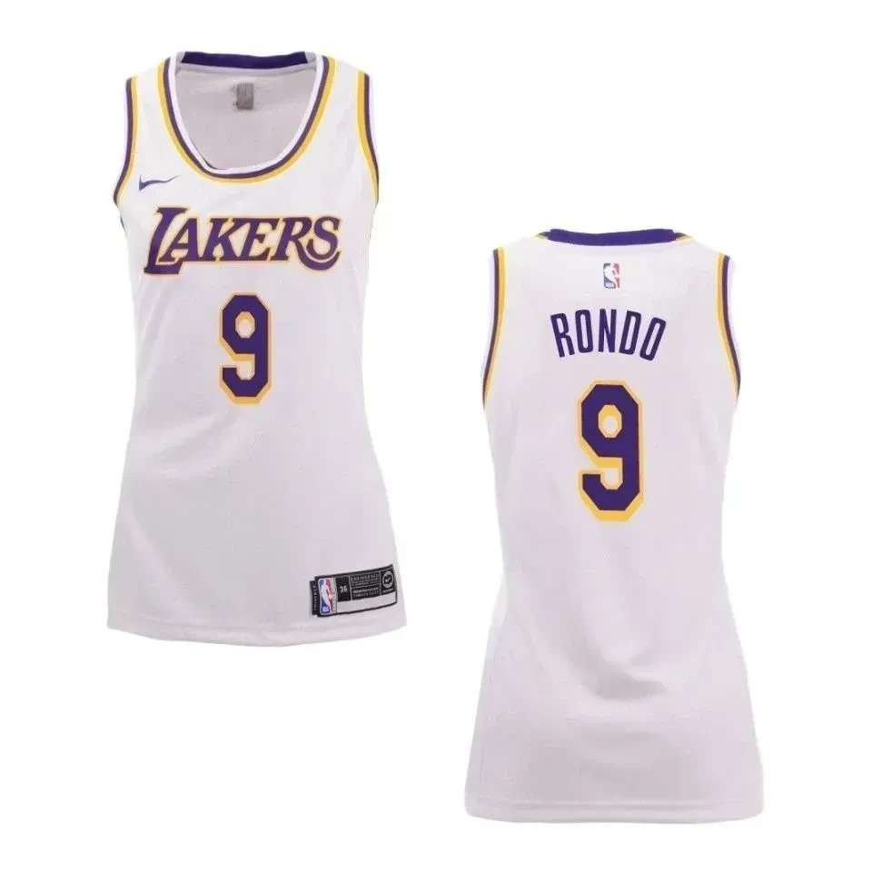 Women's Los Angeles Lakers Rajon Rondo #9 Association Swingman Jersey White