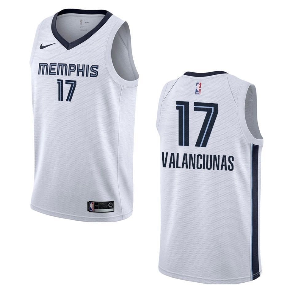 Men's Memphis Grizzlies Jonas Valanciunas #17 Association Swingman Jersey White