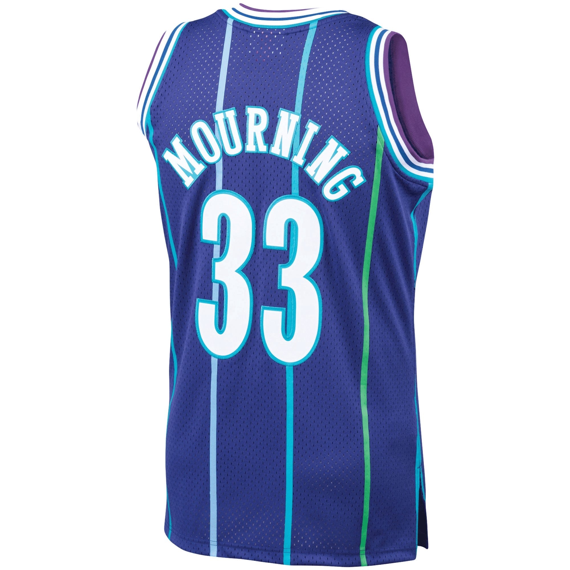 Alonzo Mourning Charlotte Hornets Mitchell & Ness 1994-95 Hardwood Classics Swingman Jersey - Purple Jersey