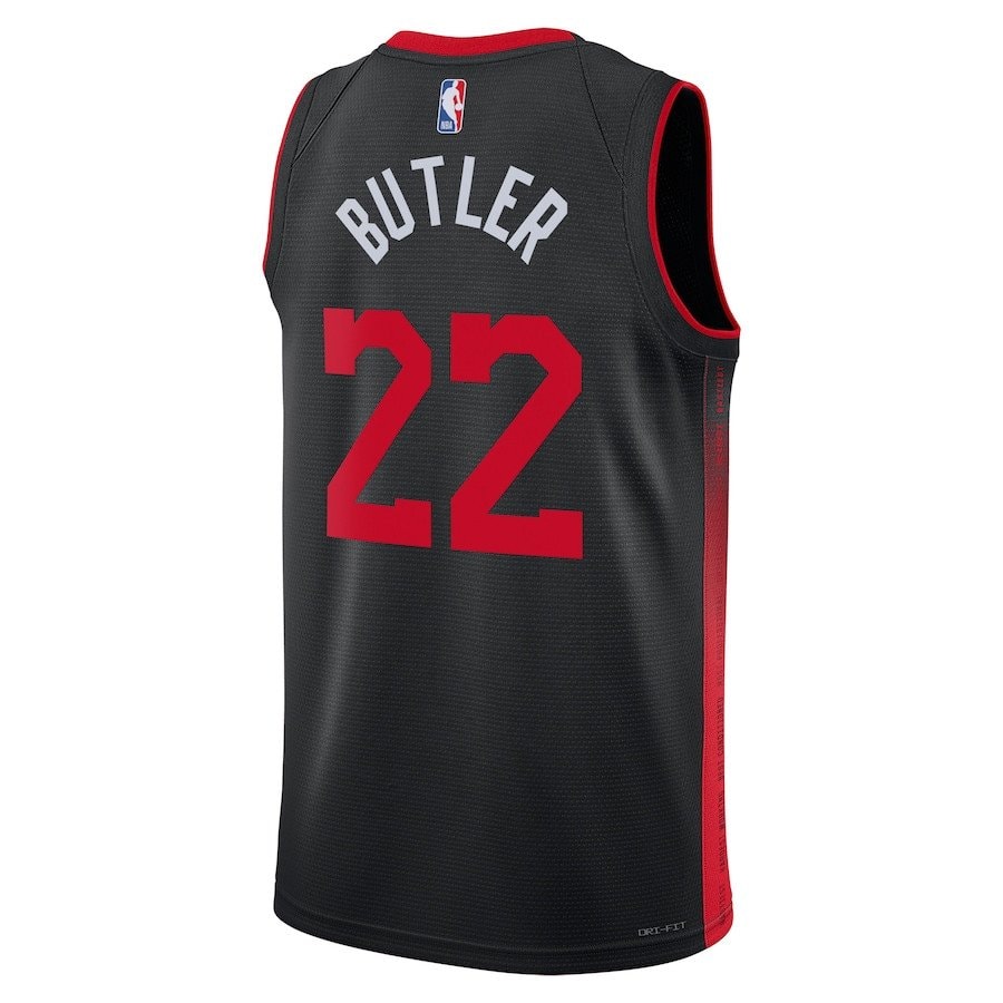 Jimmy Butler 22 Miami Heat 2023/24 City Edition Swingman Jersey Black Unisex