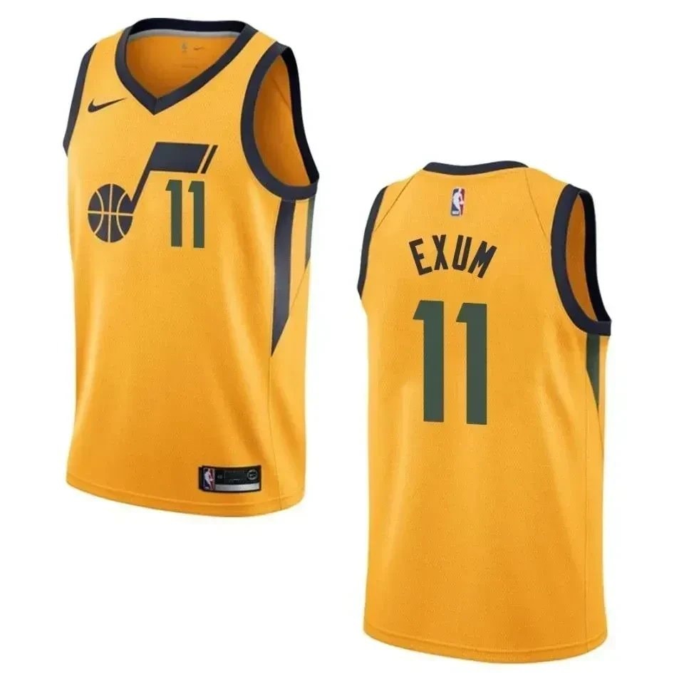 Men's Utah Jazz 11 Dante Exum Statement Swingman Jersey - Yellow