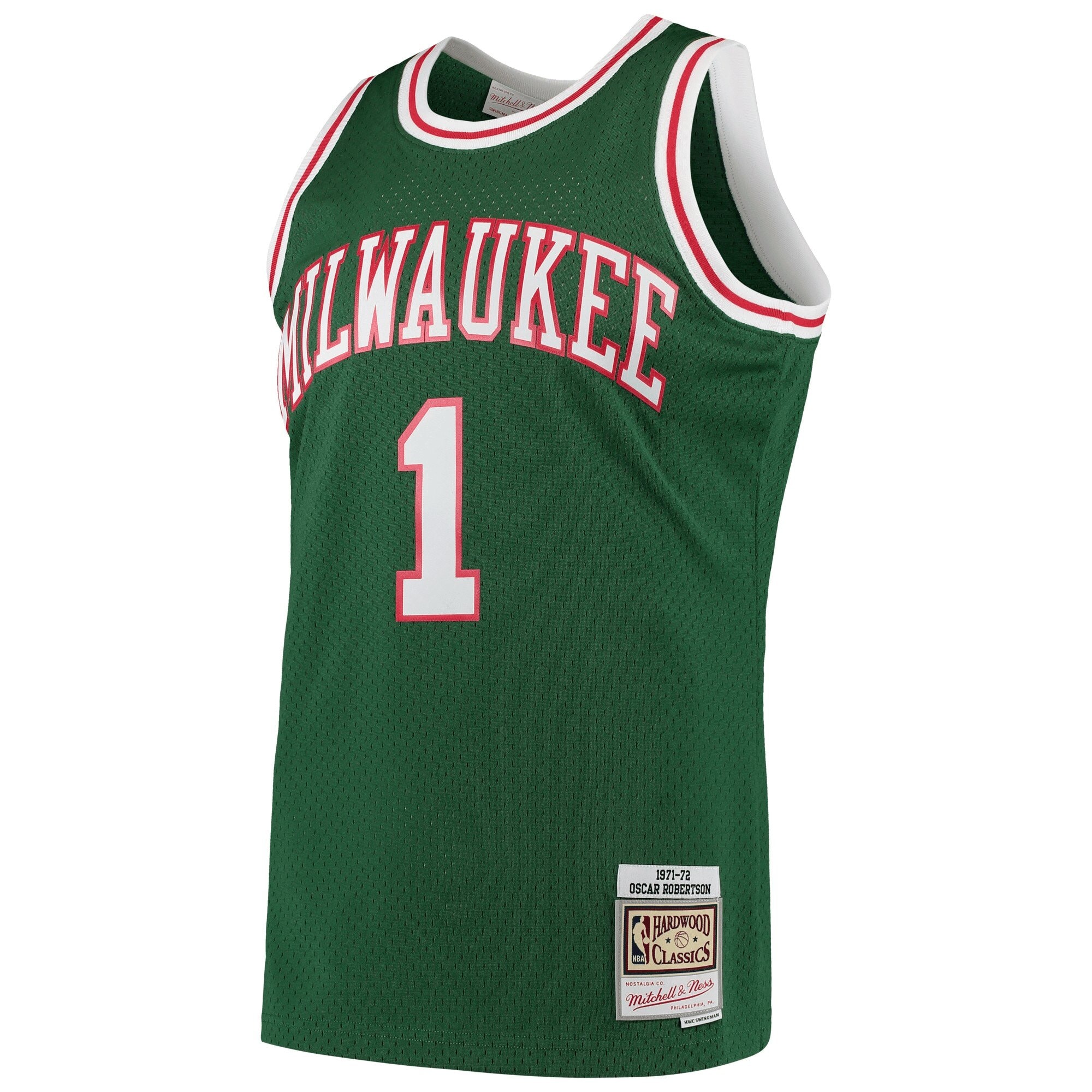 Oscar Robertson Milwaukee Bucks Mitchell & Ness Hardwood Classics 1971-72 Swingman Jersey - Green Jersey