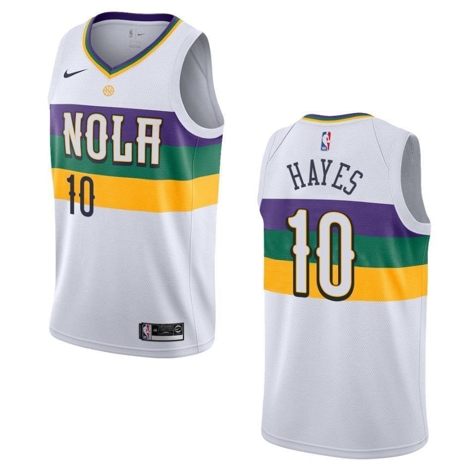 Men's New Orleans Pelicans Jaxson Hayes City Swingman Jersey White - Size S-3XL