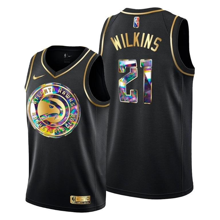 Dominique Wilkins 21 Basketball Team 75th Anniversary Team Black Jersey - Men