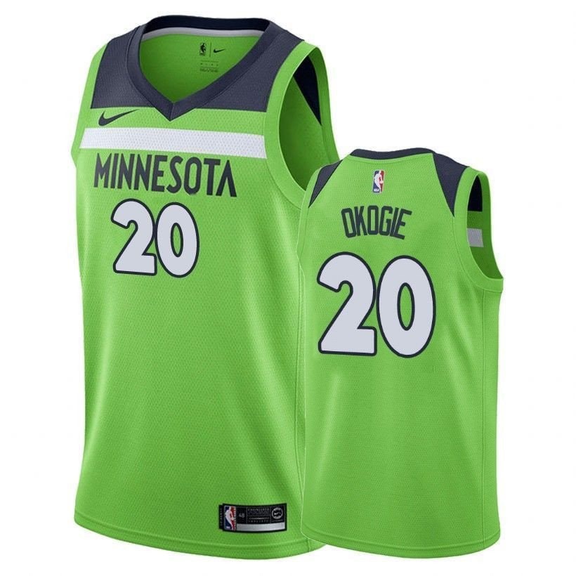 Men's Minnesota Timberwolves Josh Okogie #20 Statement Green Jersey