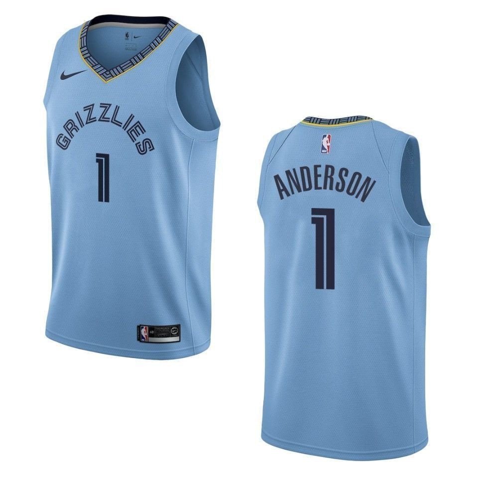 Men Basketball Team 1 Kyle Anderson Statement Swingman Jersey - Blue