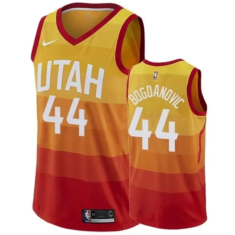 Men's Utah Jazz Bojan Bogdanovic 44 City Edition Basketball Jersey Multicolor