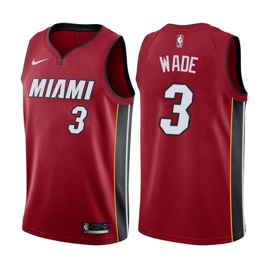 Men's Dwyane Wade 3 State Edition Red Basketball Jersey - Multicolor, Sizes S-3XL