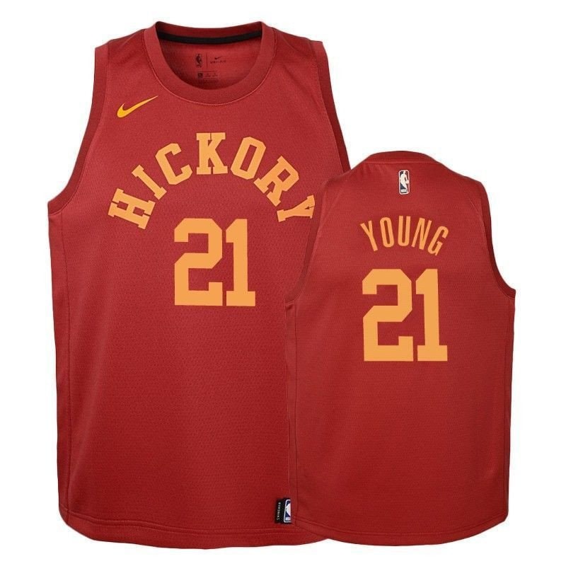 Youth Pacers Thaddeus Young 21 Hardwood Classics Red Jersey - 100% Polyester Unisex