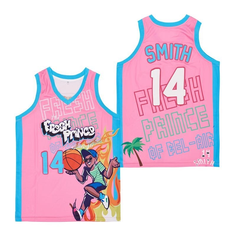 Smith 14 Fresh Prince Bel Air Academy Swingman Jersey Pink Multicolor Unisex