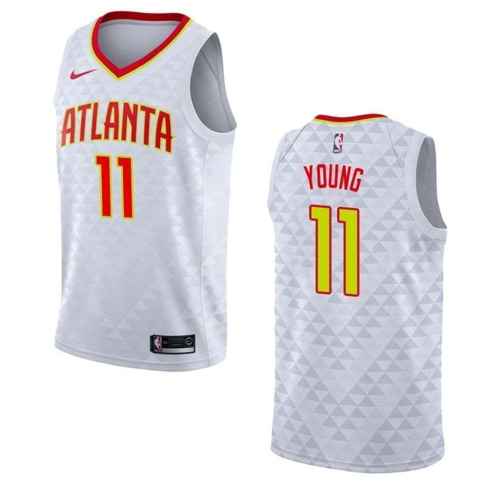 Men's Atlanta Hawks Trae Young #11 Association Swingman Jersey White