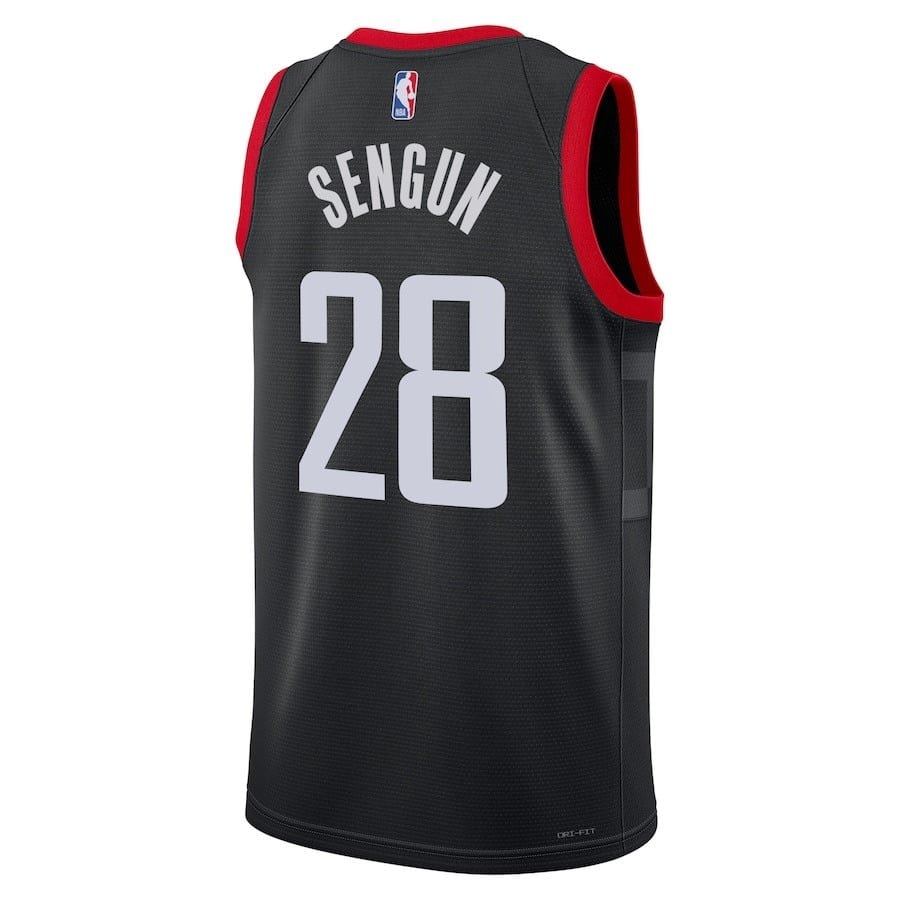 Alperen Sengun 28 Houston Rockets Unisex 2024/25 Swingman Player Jersey Statement Edition Black