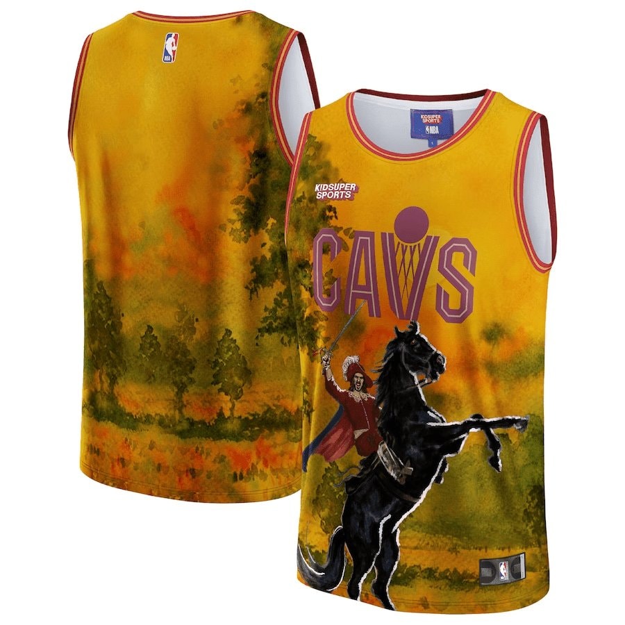 Basketball Team Basketball & KidSuper Studios Unisex Hometown Jersey - Gold