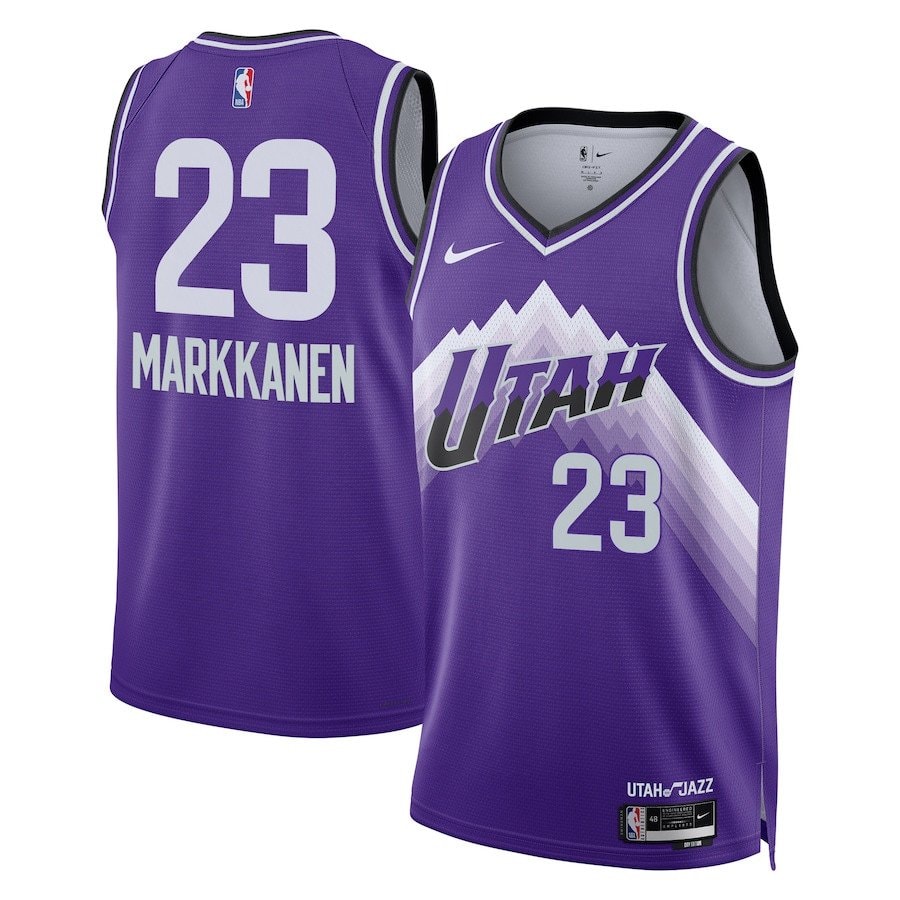 Lauri Markkanen 23 Utah Jazz 2023/24 City Edition Swingman Jersey Purple