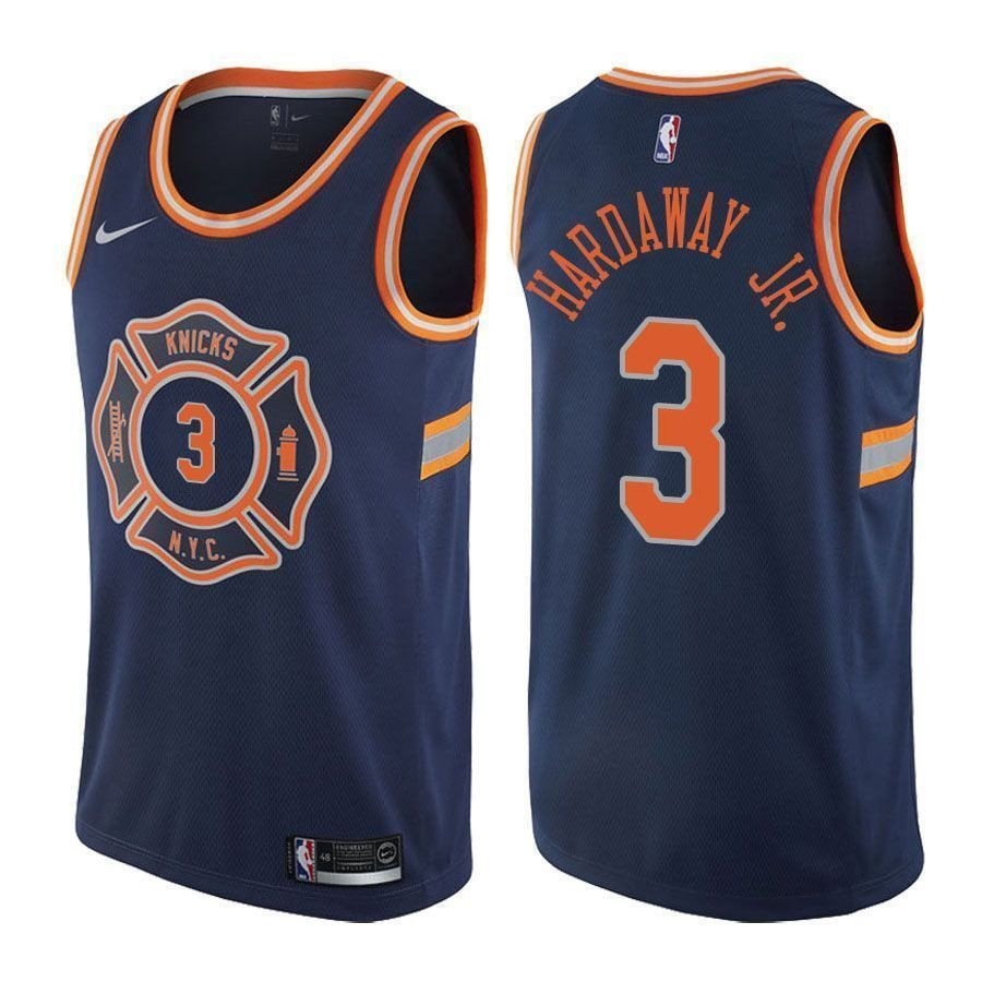 Knicks Tim Hardaway Jr. City Edition Navy Basketball Jersey Mens S-3XL