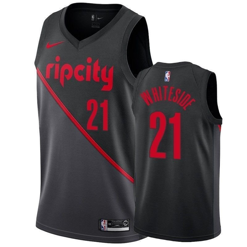Men's Portland Trail Blazers Hassan Whiteside 21 City Edition Jersey Multicolor