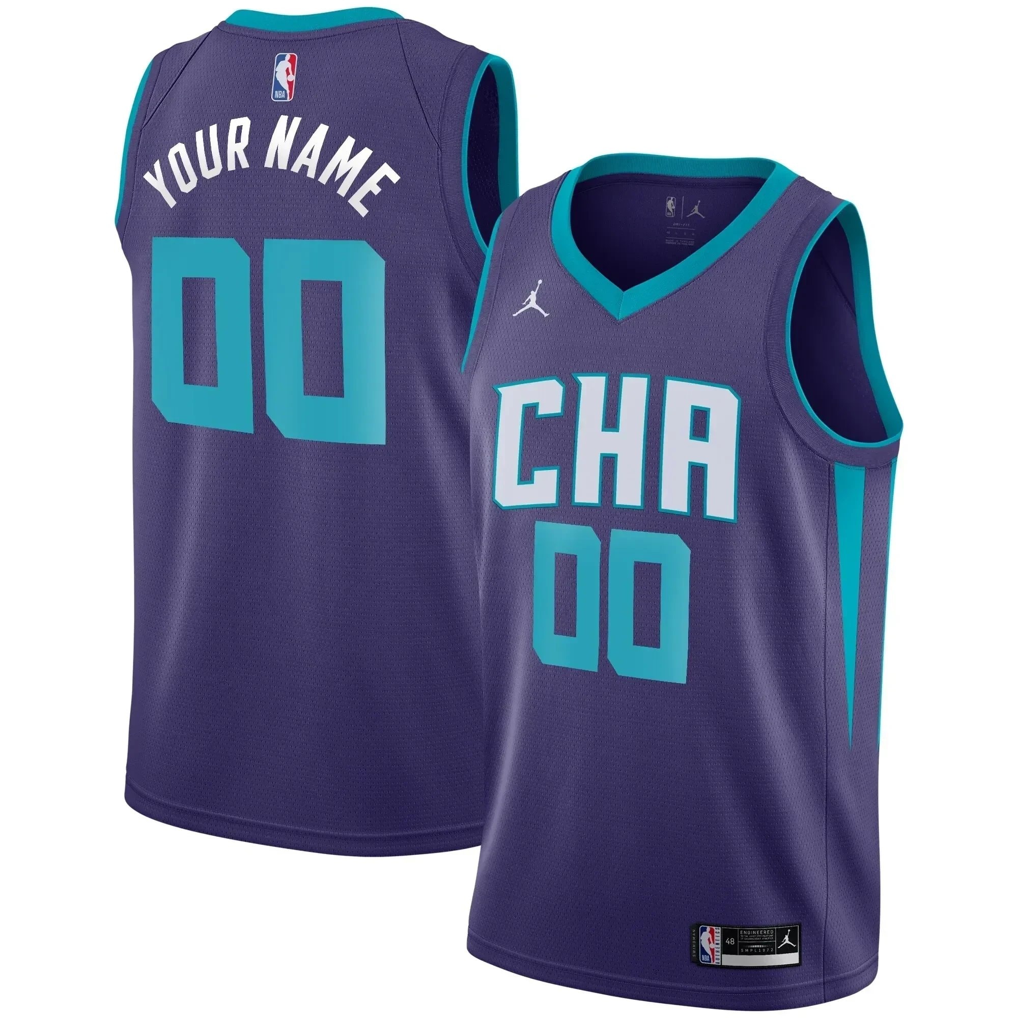 Charlotte Hornets Swingman Blank Jersey Statement Edition Purple Unisex