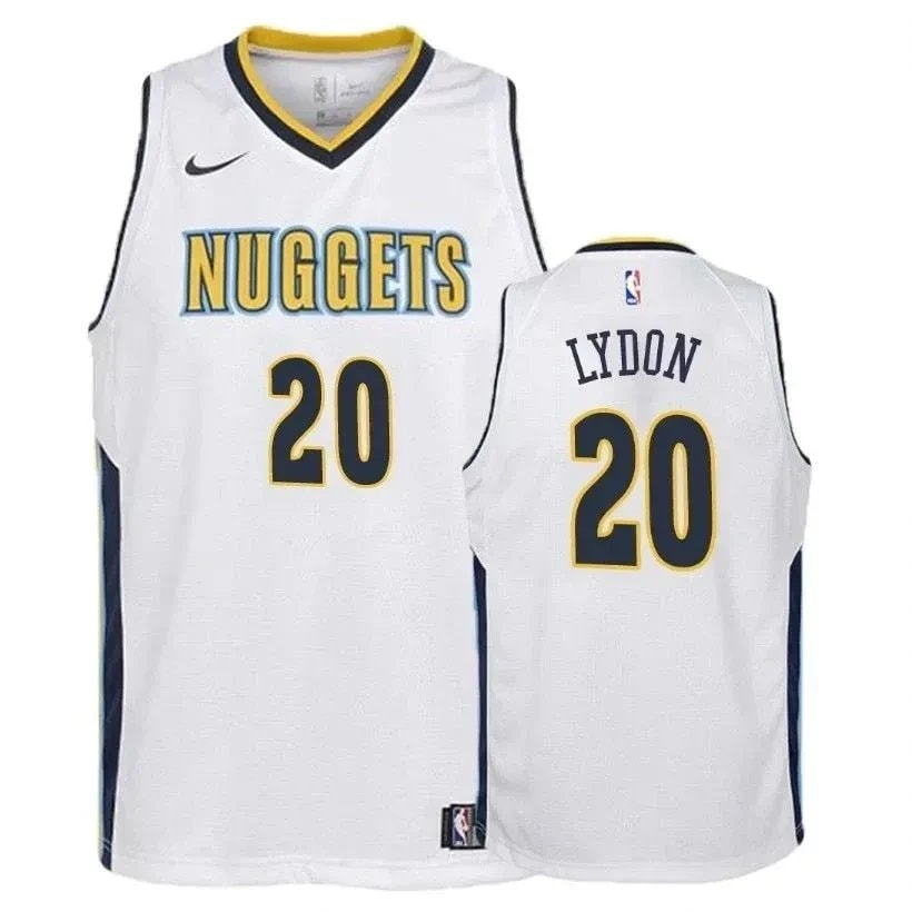 Youth Nuggets Tyler Lydon 20 Association White Jersey - Unisex Basketball Jersey S-3XL
