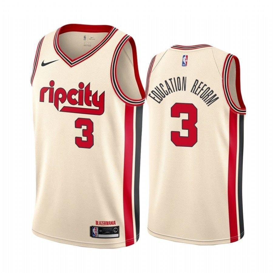 Men's C.J. McCollum Education Reform Blazers City Jersey Multicolor S-3XL