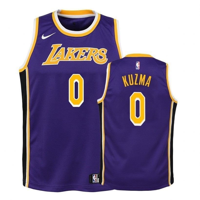 Youth Lakers Kyle Kuzma #0 2018-19 Statement Purple Jersey