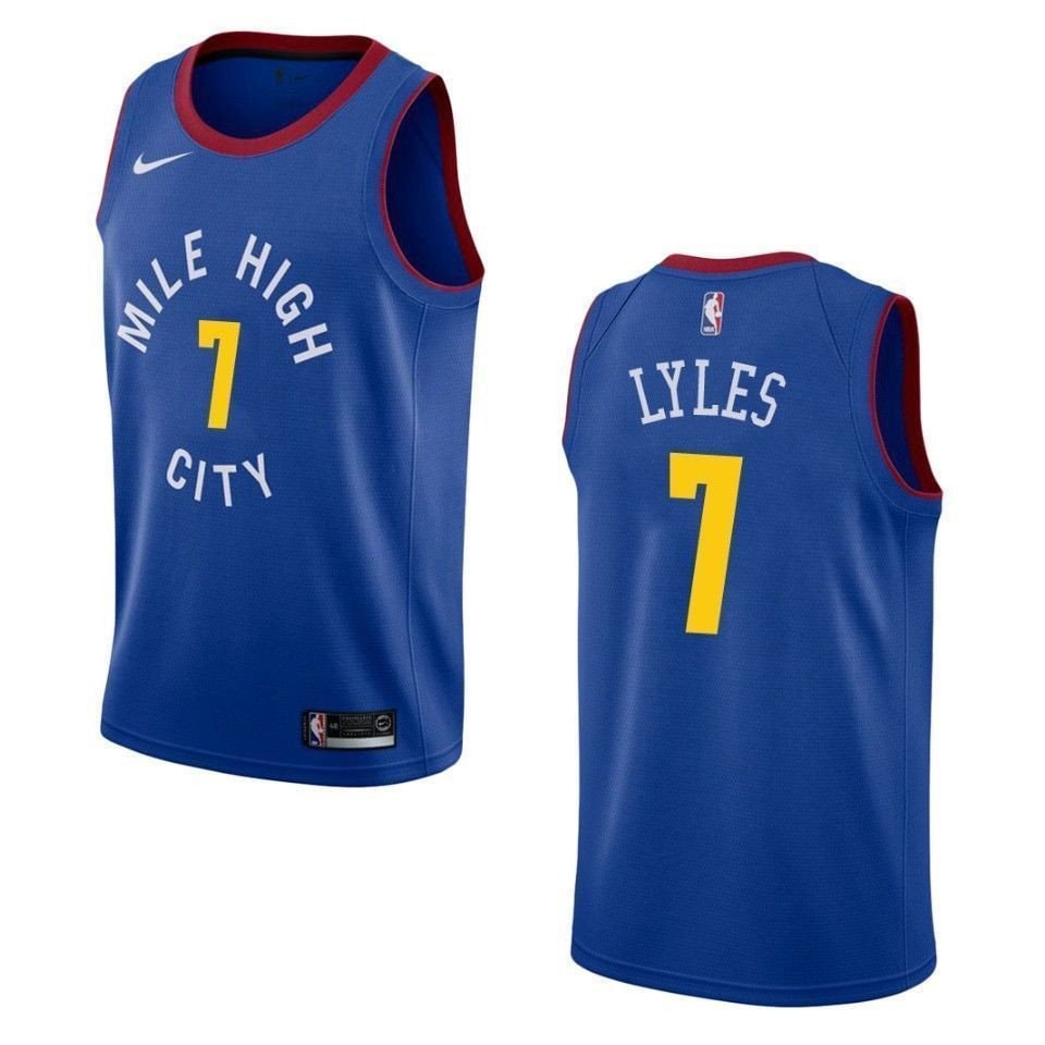 Men's Denver Nuggets 7 Trey Lyles Statement Swingman Jersey Blue