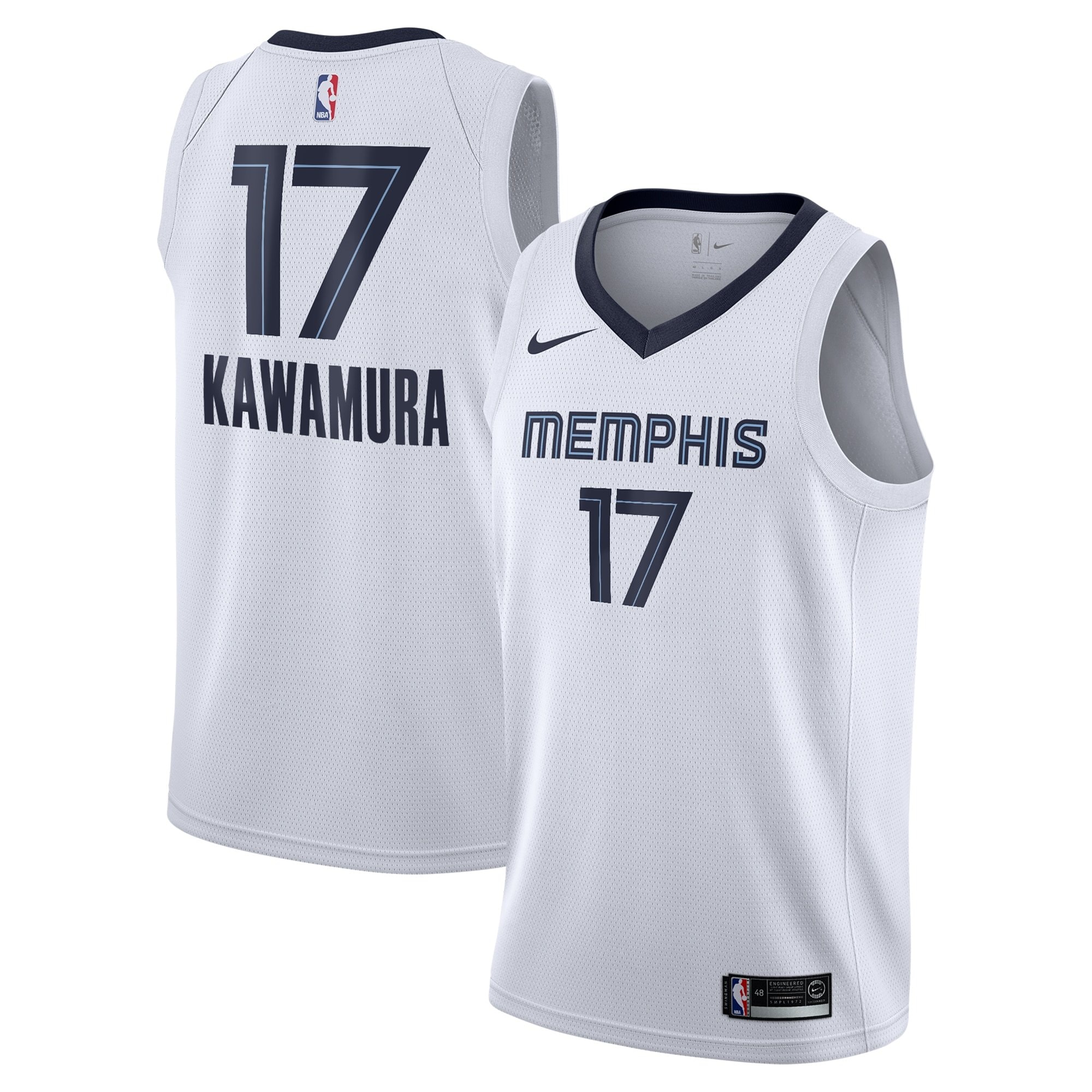 Memphis Grizzlies Association Edition Swingman Jersey White Yuki Kawamura Youth