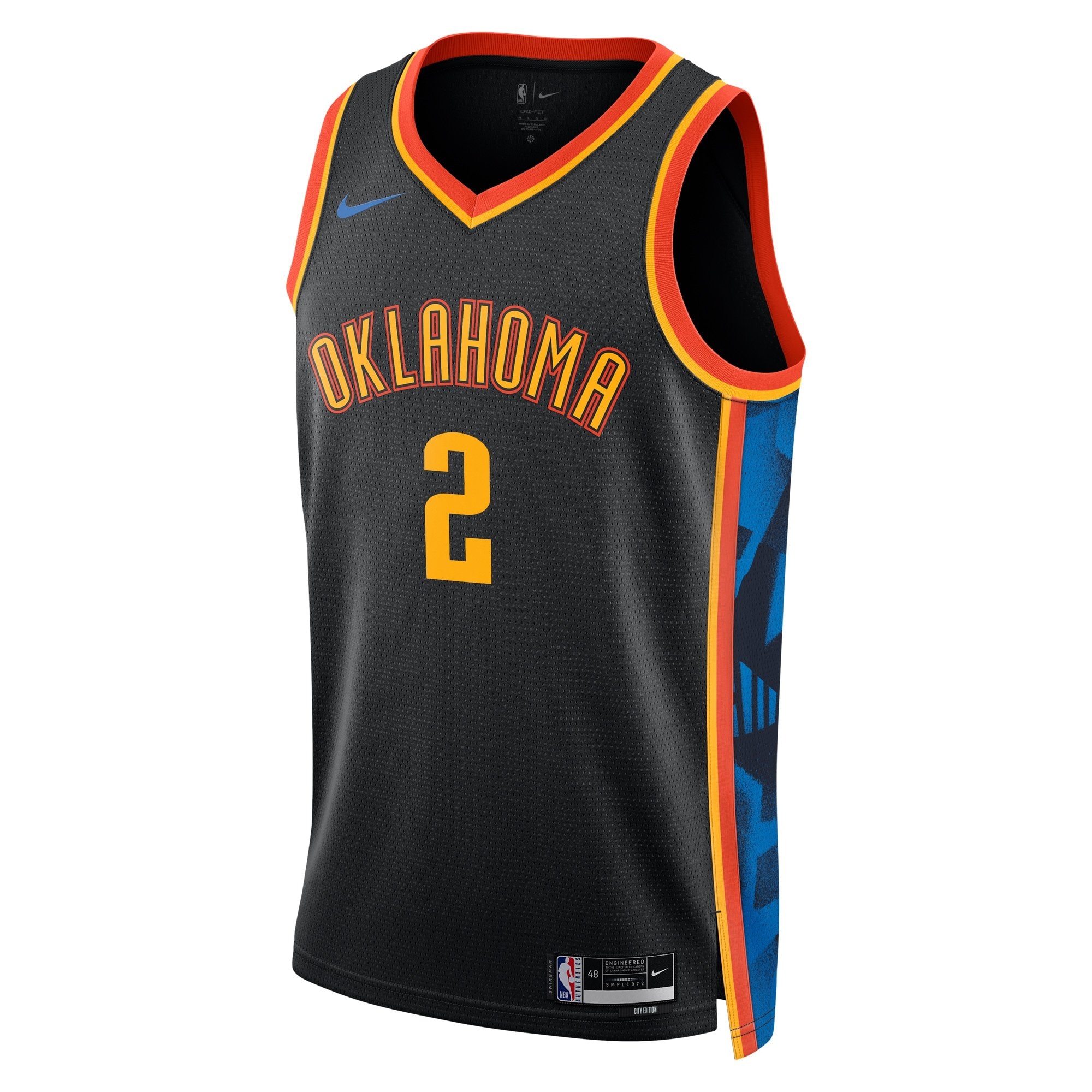 Oklahoma City Thunder City Edition Swingman Jersey 2024 Black Shai Gilgeous-Alexander Unisex